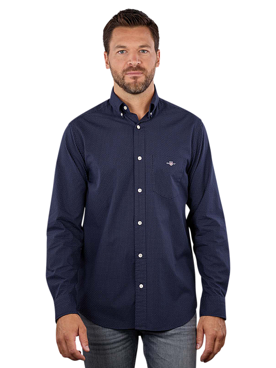 Gant Regular Micro Print Shirt Button Down Herren Hemd