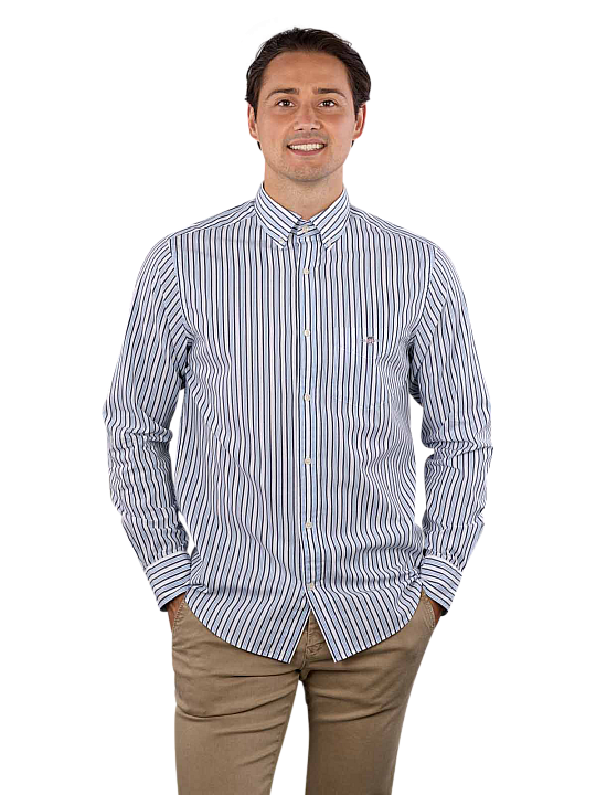 Gant Regular Poplin Stripe Shirt Long Sleeve Herren Hemd