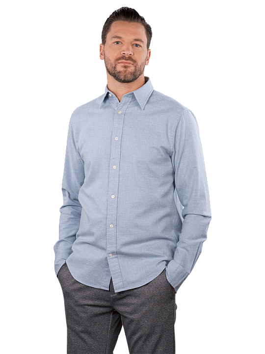 Gant Shirt Regular Fit Flannel Melange Herren Hemd