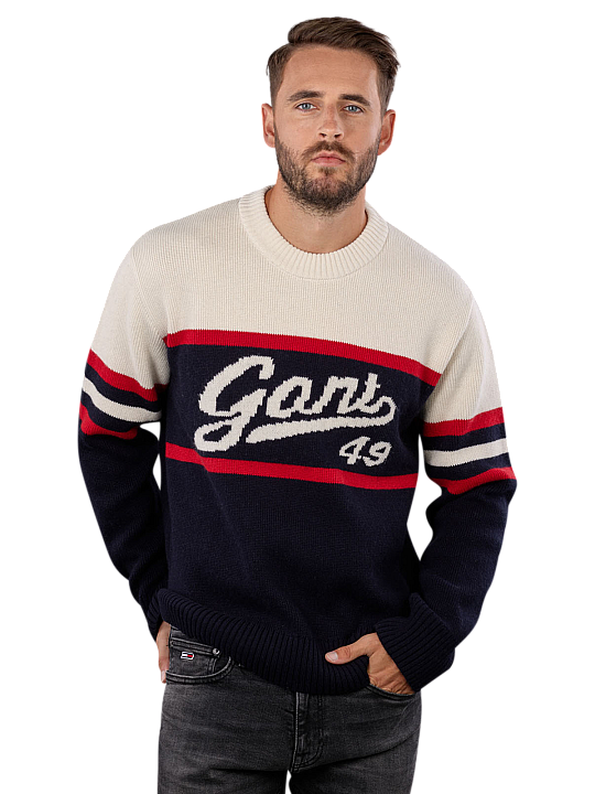 Gant Vintage Graphic Pullover Crew Neck Herren Pullover