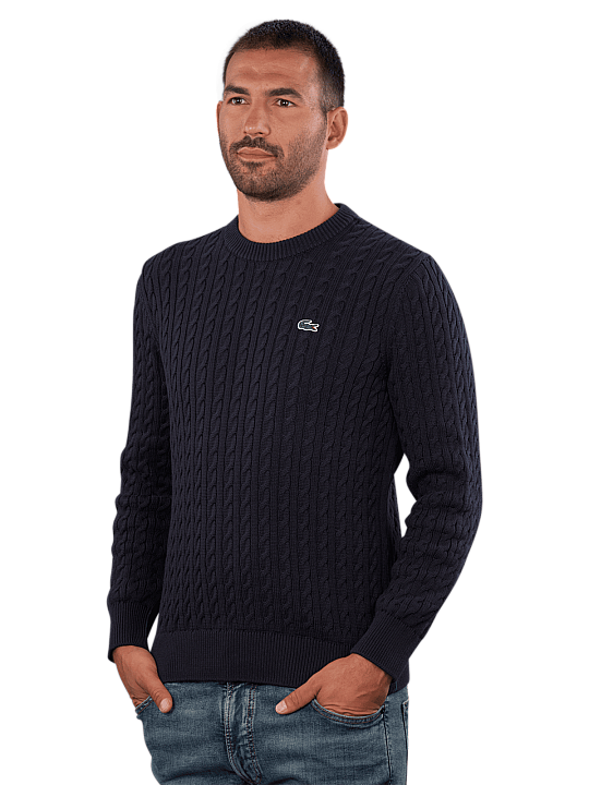 Lacoste Pullover Crew Neck Cable Knit Herren Pullover