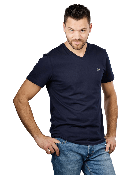 Lacoste Short Sleeve T-Shirt V-Neck T-Shirt Homme