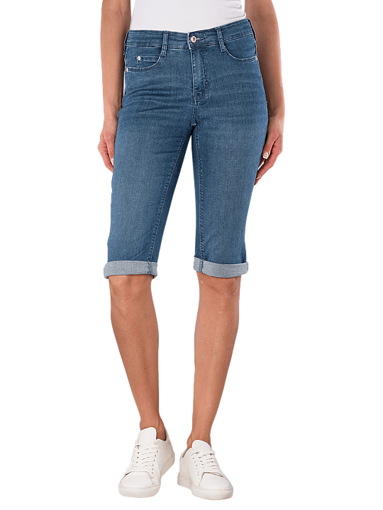 Mac Dream Sun Capri Jeans Light Denim Damen Shorts