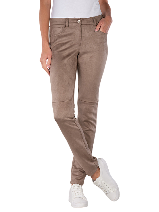 Mac Slim 5-Pocket Pants Velours Damen Hose