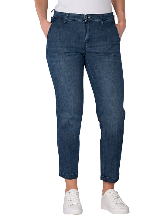 Mac Chino Turn Up Denim Slim Fit Damen Jeans