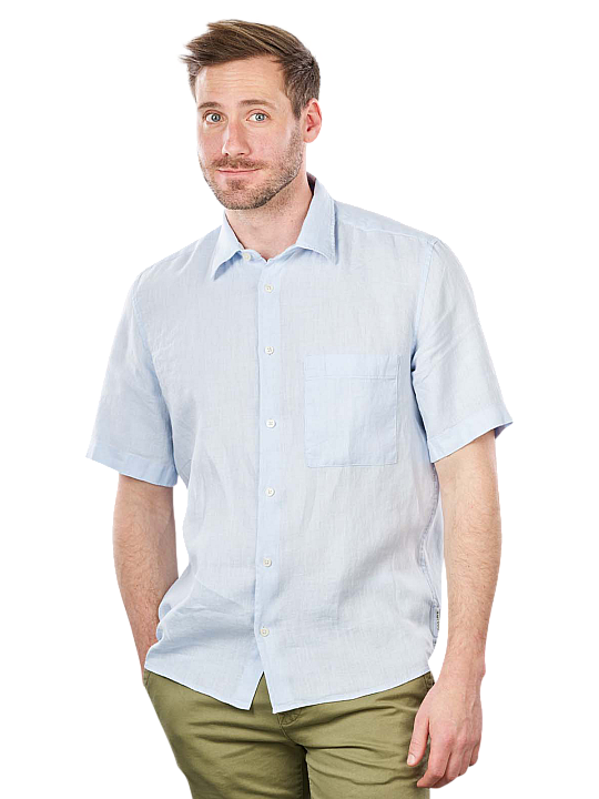 Marc O'Polo Leinen Shirt Short Sleeve Herren Hemd
