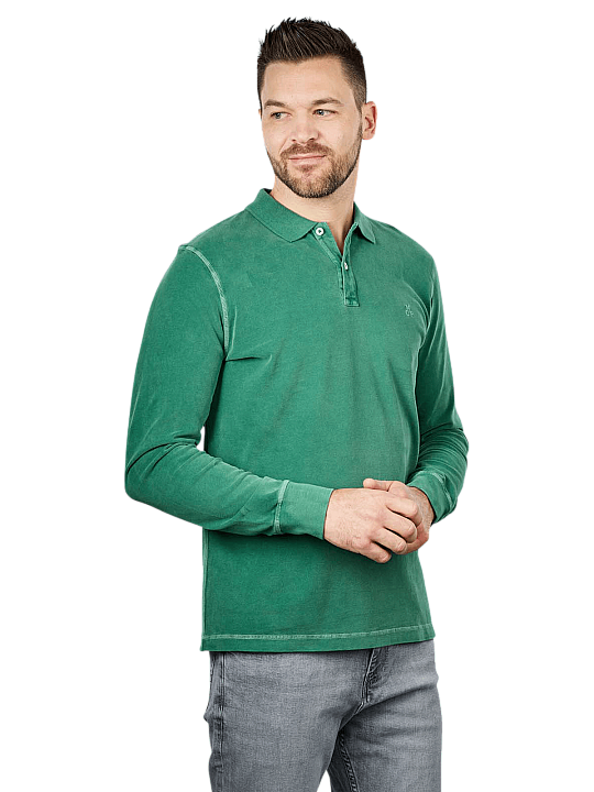 Marc O'Polo Long Sleeve Polo Brushed Jersey Herren Polo Shirt