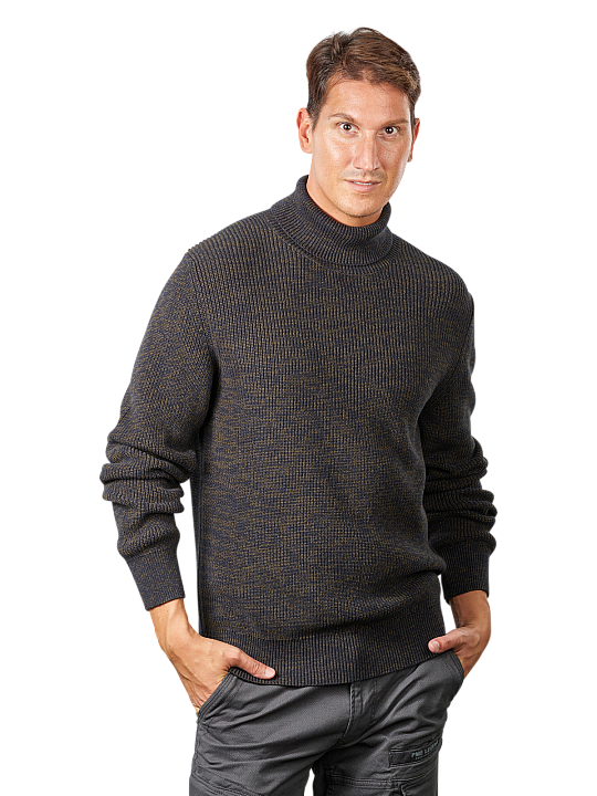 Marc O'Polo Turtle Neck Pullover With Racking Herren Pullover