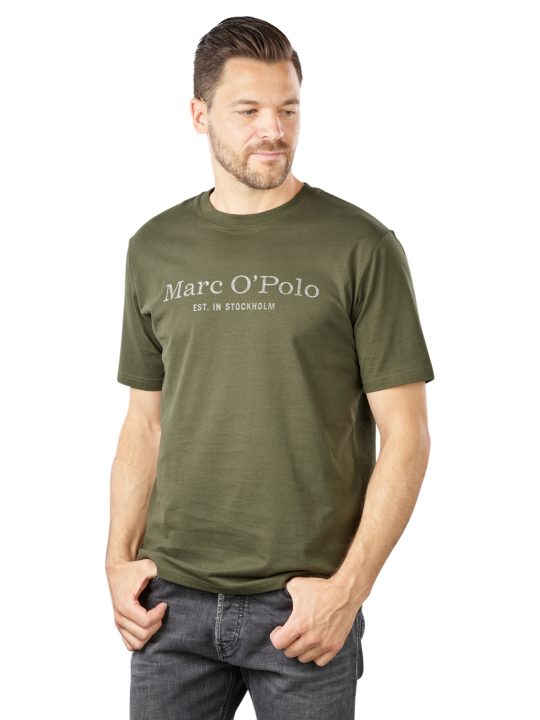 Marc O'Polo Crew Neck T-Shirt Chest Print Herren T-Shirt