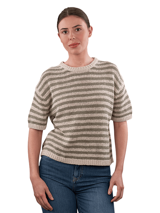 Marc O'Polo Pullover Short Sleeve Round Neck Stripes Pullover Femme
