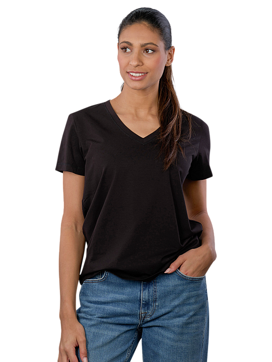 Mos Mosh Dala Basic T-Shirt V-Neck Damen T-Shirt
