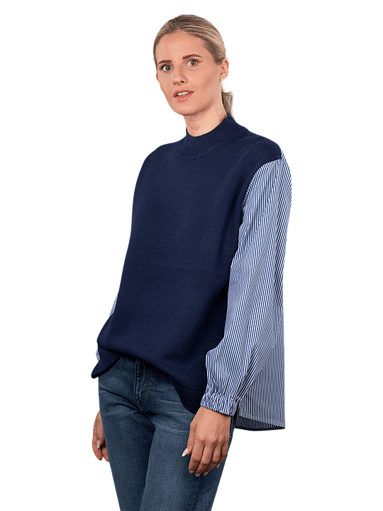 Mos Mosh Juella Pullover Stripe Combi Knit Damen Pullover