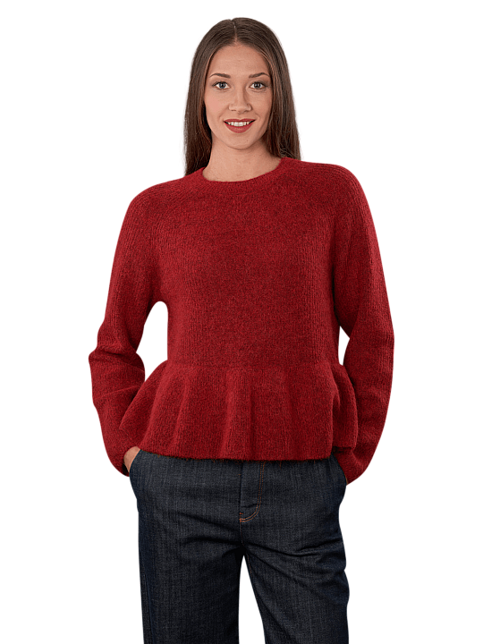 Mos Mosh Thora Pullover O-Neck Frill Knit Damen Pullover
