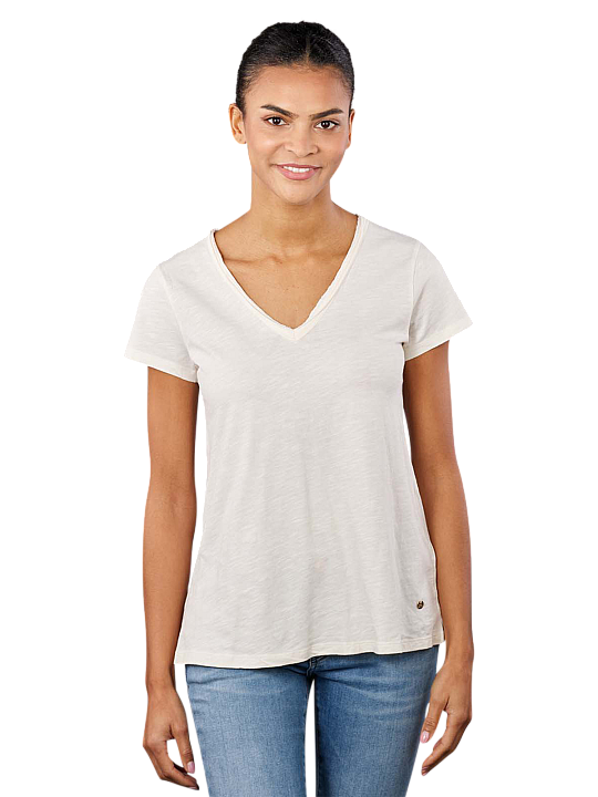 Mos Mosh Tulli V-Neck Basic T-Shirt Damen T-Shirt
