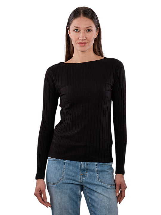 Opus Sovke T-Shirt Longsleeve Ribbed T-Shirt Femme