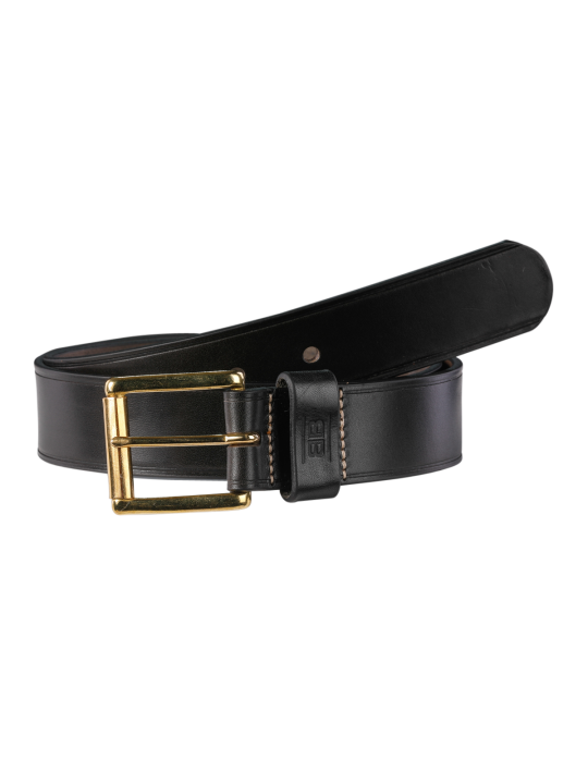Pat Gold 40mm Black Gürtel by BASIC BELTS Leather Belt
