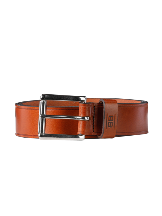 Pat 40mm Cognac Gürtel by BASIC BELTS Leather Belt
