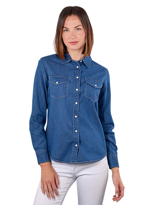Pepe Jeans Regular Denim Shirt Damen Bluse