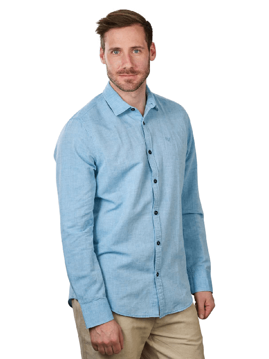 PME Legend Cotton Linen Shirt Long Sleeve Men's Shirt