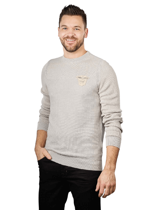 PME Legend Cotton Plated Pullover Round Neck Pullover Homme