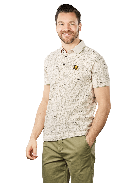 PME Legend Short Sleeve Polo All Over Print Herren Polo Shirt