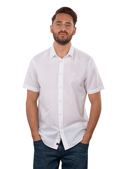PME Legend Short Sleeve Shirt 2 Tone Cotton/Linen Herren Hemd