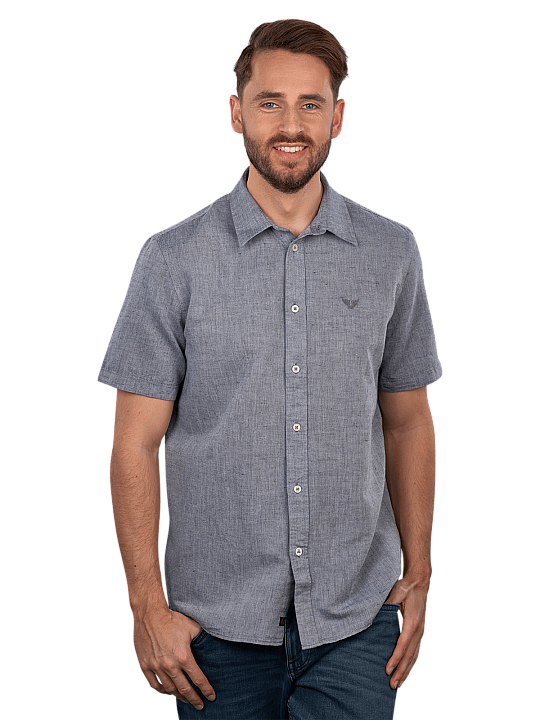 PME Legend Short Sleeve Shirt 2 Tone Cotton/Linen Herren Hemd