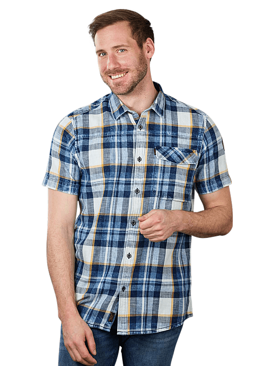 PME Legend Shirt Regular Fit Indigo Check Herren Hemd
