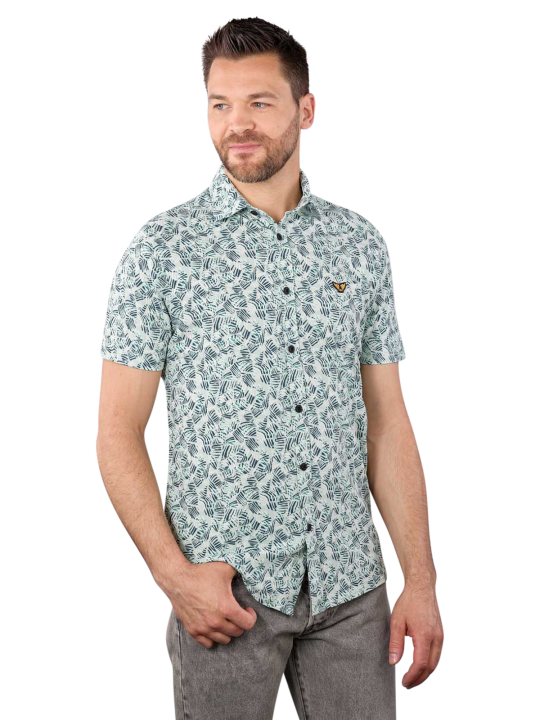 PME Legend Short Sleeve Shirt Print On Jersey Pique Herren Hemd
