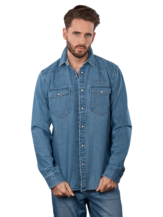 PME Legend Shirt Indigo Denim Herren Hemd