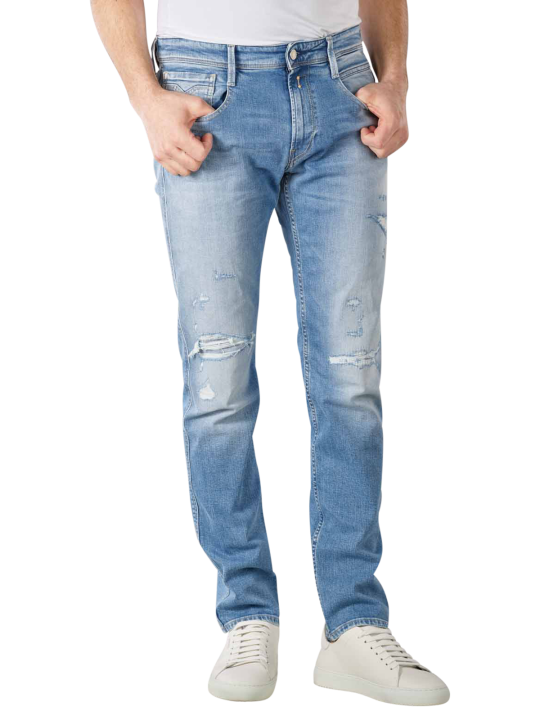 Replay Anbass Jeans Slim Fit Destroyed Jeans Homme