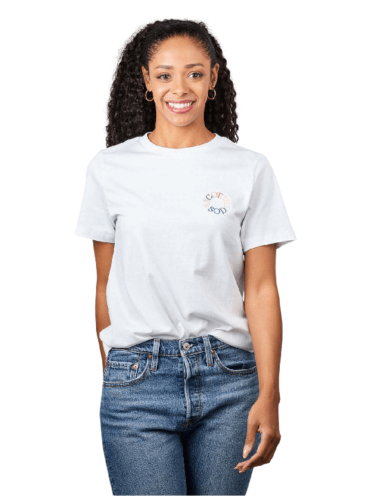 Scotch & Soda Circle Logo T-Shirt Regular Fit Damen T-Shirt