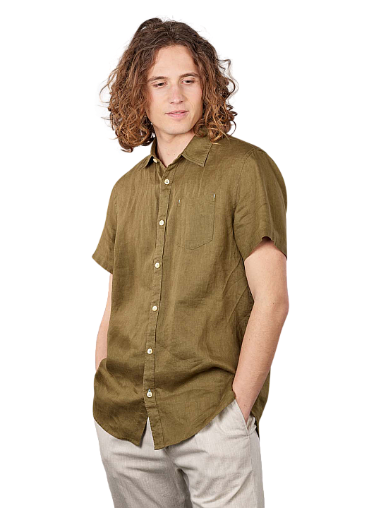 Scotch & Soda Linen Shirt Short Sleeve Herren Hemd