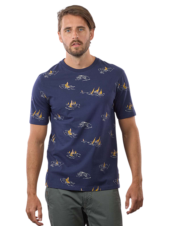 Scotch & Soda Allover Print T-Shirt Crew Neck Herren T-Shirt