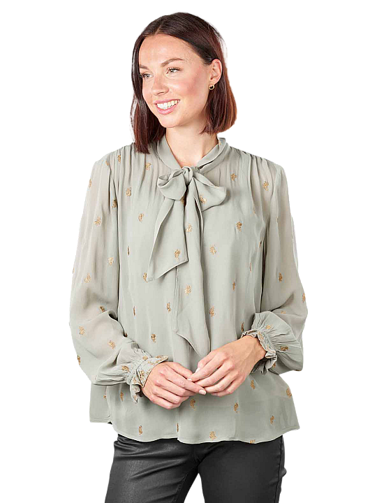 Scotch & Soda Embroidered Blouse Tie Neck Damen Bluse