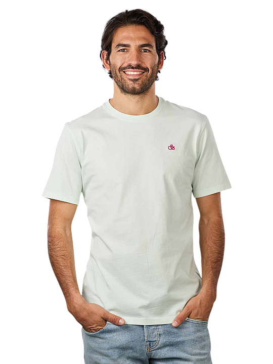 Scotch & Soda Logo Embroidery T-Shirt Crew Neck Herren T-Shirt