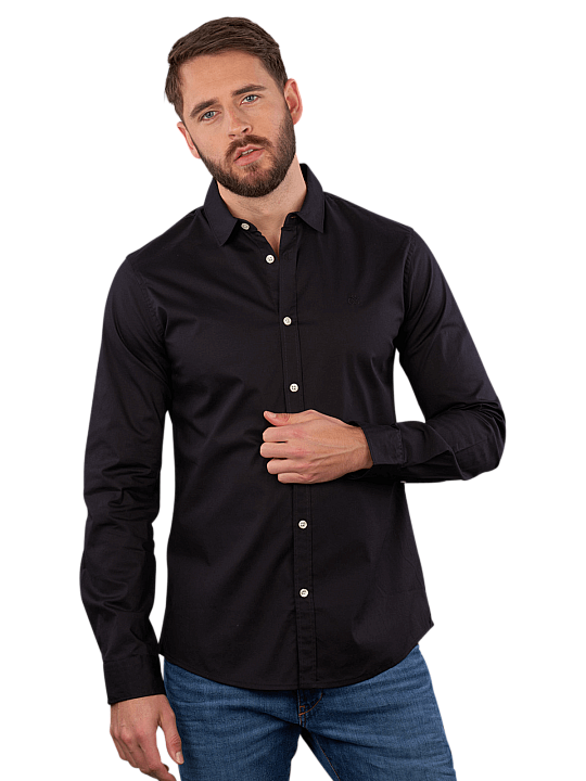 Scotch & Soda Long Sleeve Shirt Poplin Solid Herren Hemd