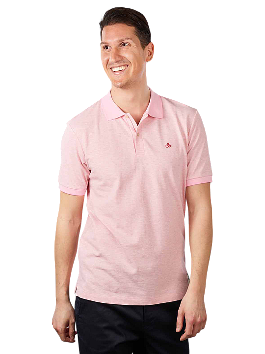 Scotch & Soda Melange Polo Tonal Logo Herren Polo Shirt