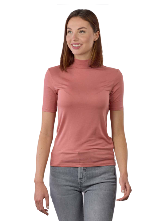 Scotch & Soda Mock Neck T-Shirt Short Sleeve T-Shirt Femme