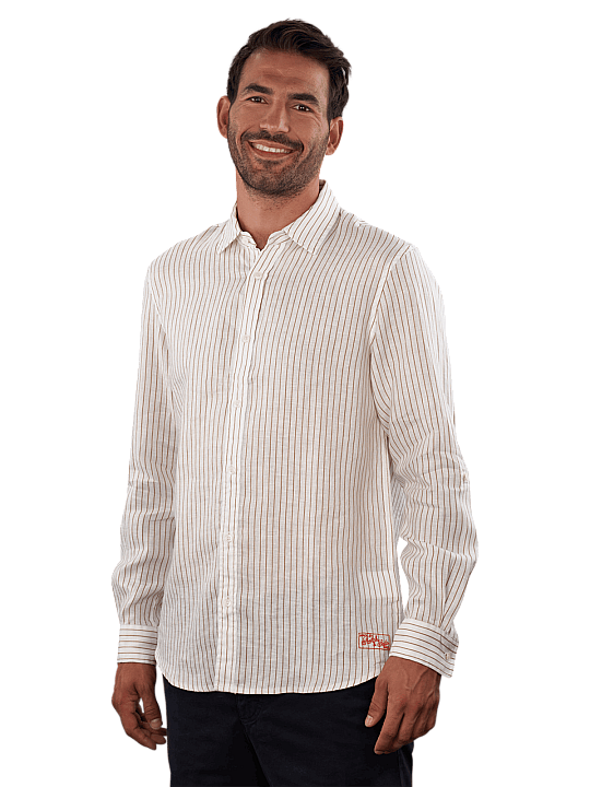 Scotch & Soda Shirt Regular Fit Striped Linen Herren Hemd