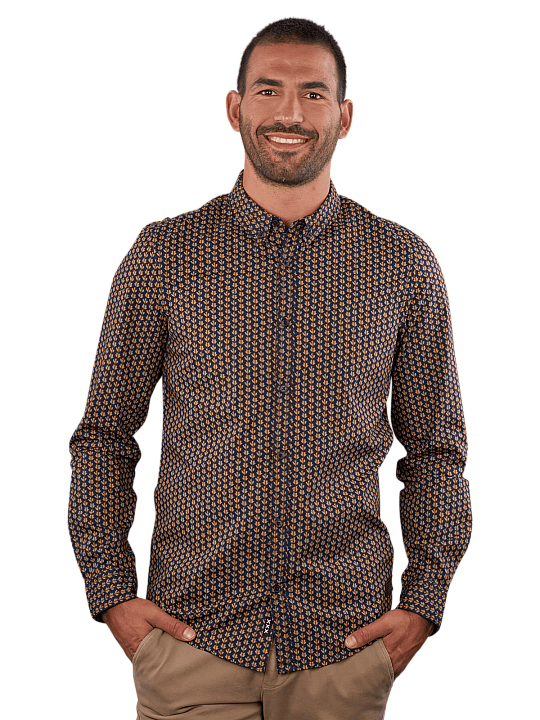 Scotch & Soda Shirt Slim Fit Micro AOP Herren Hemd