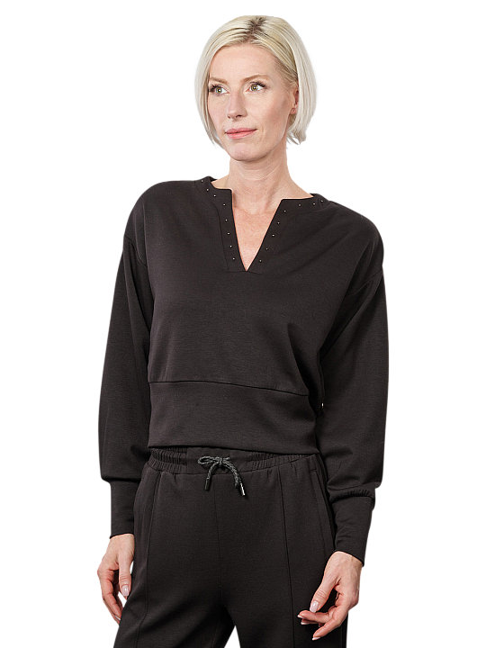 Scotch & Soda V-Neck Beaded Sweatshirt Damen Pullover