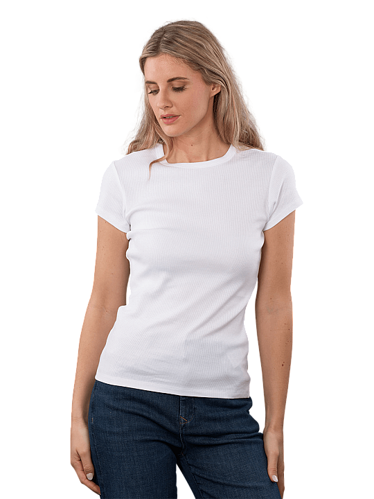 Someday Kleoh T-Shirt V-Neck Rib Damen T-Shirt