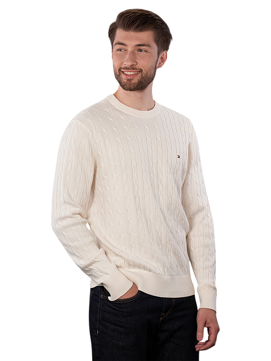 Tommy Hilfiger Classic Cable Pullover Crew Neck Men's Sweater