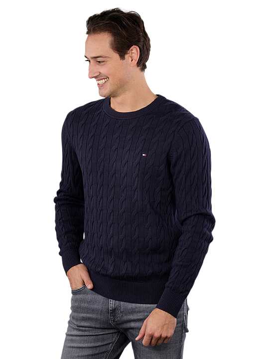 Tommy Hilfiger Classic Cable Pullover Crew Neck Herren Pullover