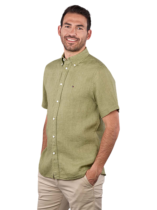 Tommy Hilfiger Linen Short Sleeve Shirt Regular Fit Herren Hemd