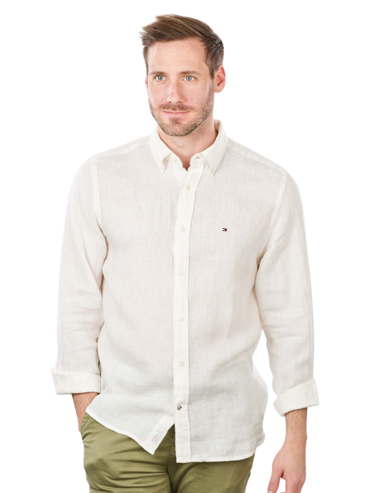 Tommy Hilfiger Pigment Dyed Linen Shirt Men's Shirt