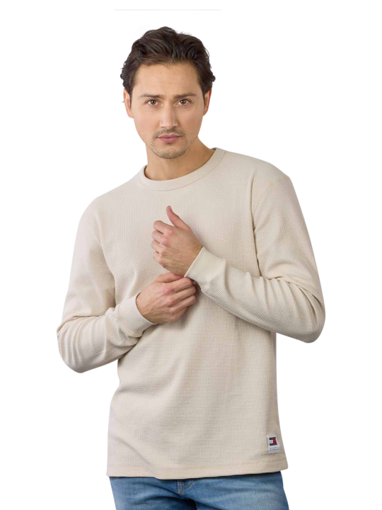Tommy Jeans Long Sleeve Waffle T-Shirt Regular Herren T-Shirt