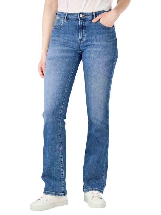 Wrangler Bootcut Jeans Mid Waist Damen Jeans