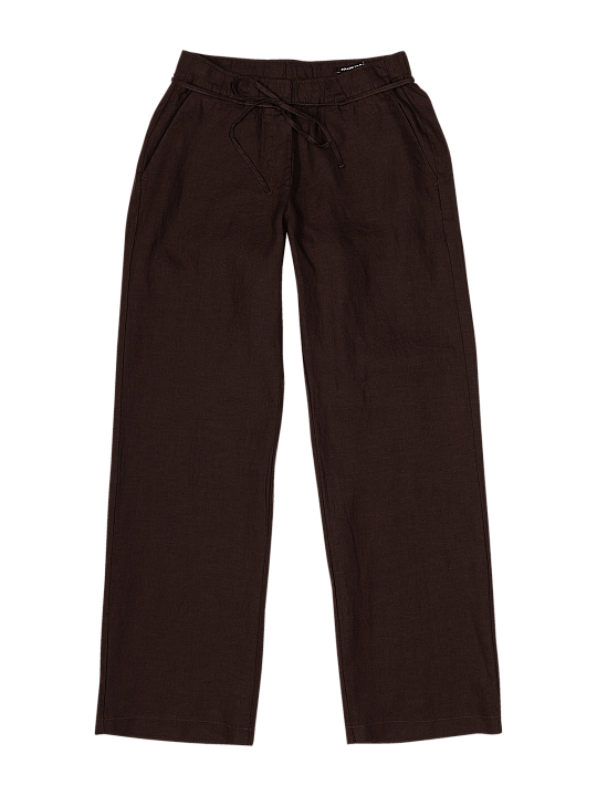 Mac Chiara Belt Chino Wide Leg Pure Linen Women's Pant